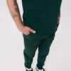 SPODNIE MEDYCZNE MĘSKIE – SCRUBS JOGGER – PREMIUM – FOREST GREEN - obrazek 4