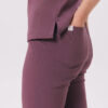 SPODNIE MEDYCZNE DAMSKIE - SCRUBS JOGGER - BASIC - BERRY - obrazek 3