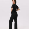 SPODNIE MEDYCZNE DAMSKIE - SZEROKIE - PREMIUM - BLACK - obrazek 2