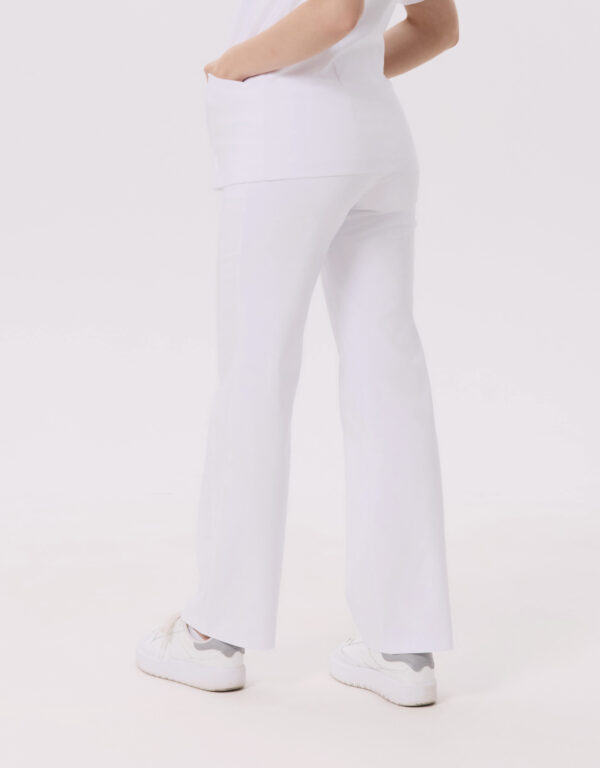 SPODNIE MEDYCZNE DAMSKIE – SZEROKIE – PREMIUM – WHITE