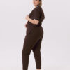 BLUZKA MEDYCZNA DAMSKA - SCRUBS - PREMIUM - DARK CHOCOLATE - obrazek 3