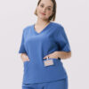 BLUZKA MEDYCZNA DAMSKA - SRUBS - PREMIUM - NAVY BLUE