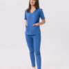 BLUZKA MEDYCZNA DAMSKA - SRUBS - PREMIUM - NAVY BLUE - obrazek 4