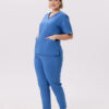 BLUZKA MEDYCZNA DAMSKA - SRUBS - PREMIUM - NAVY BLUE - obrazek 5