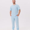 BLUZKA MEDYCZNA MĘSKA – SCRUBS - BASIC – CLEAR SKY - obrazek 4