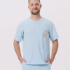 BLUZKA MEDYCZNA MĘSKA – SCRUBS - BASIC – CLEAR SKY