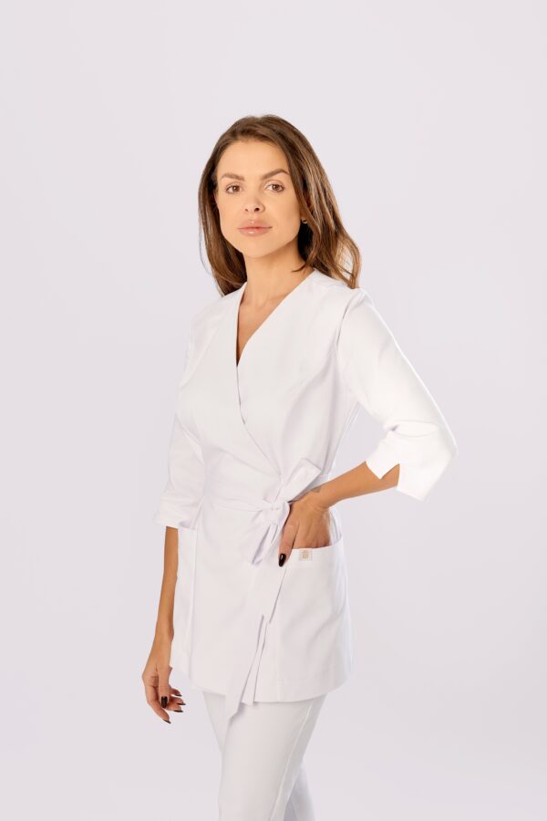 TUNIKA MEDYCZNA DAMSKA   - PREMIUM- WHITE - obrazek 3