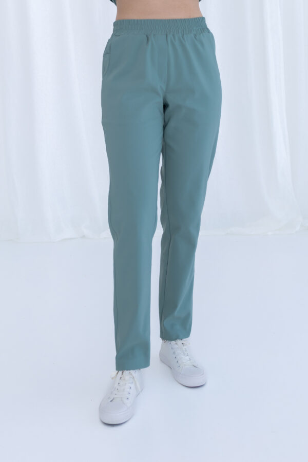 SPODNIE MEDYCZNE DAMSKIE – SCRUBS PROSTE – PREMIUM – SZAŁWIA