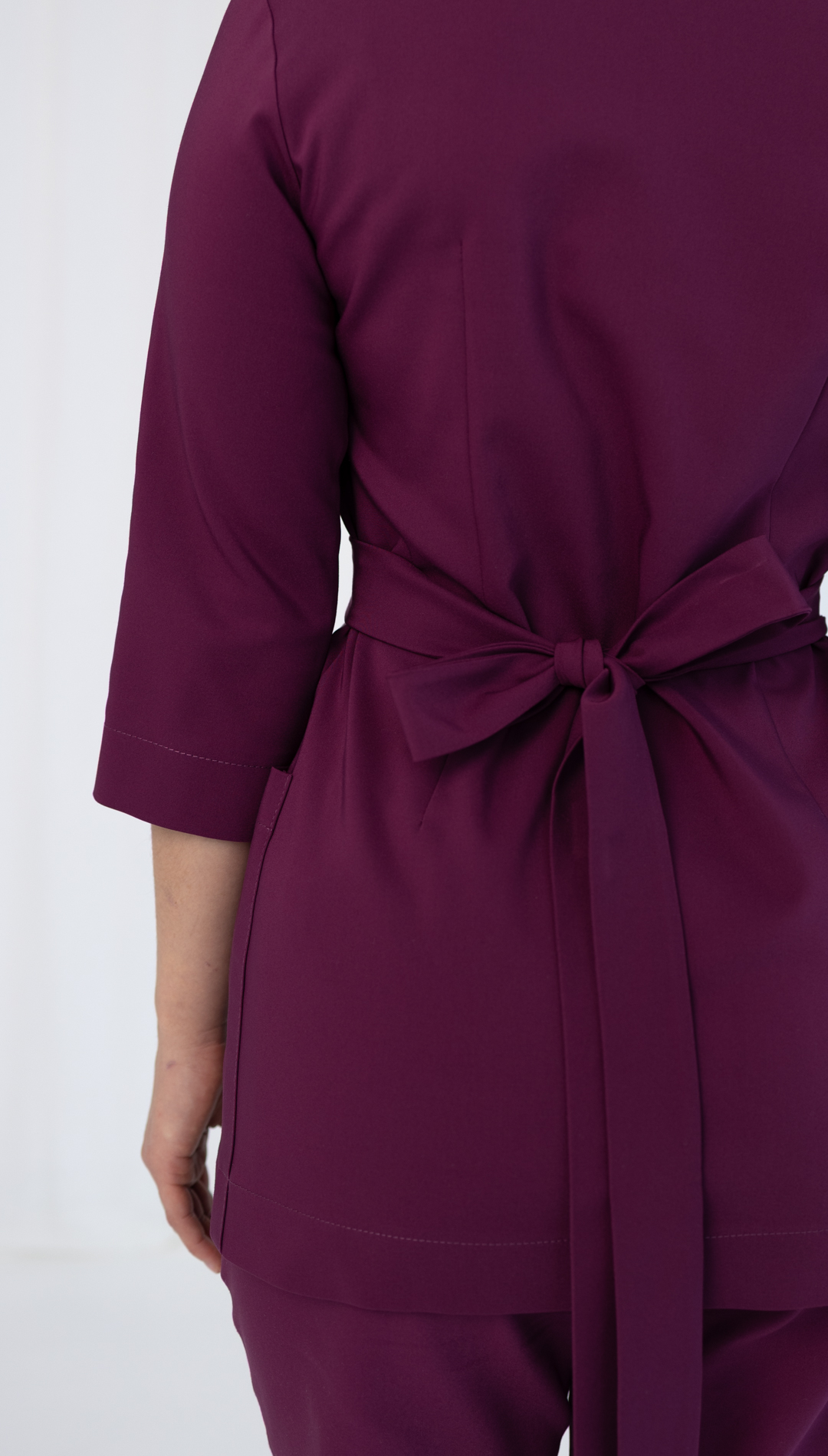 TUNIKA MEDYCZNA DAMSKA - PREMIUM- BURGUND - obrazek 4