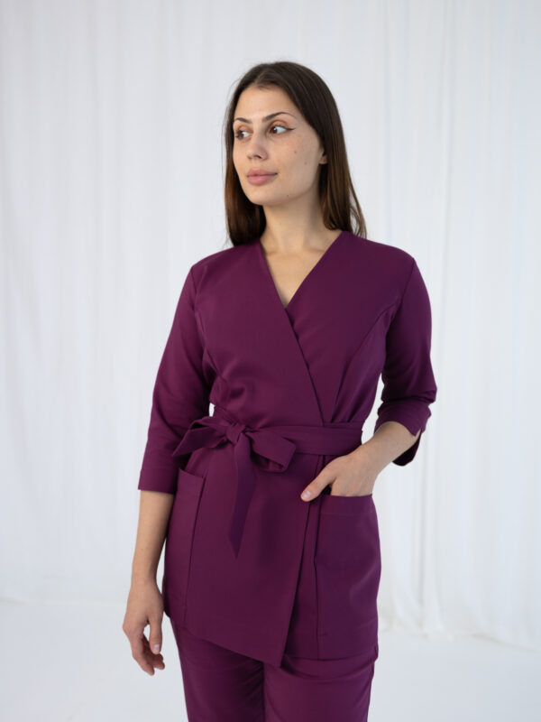 TUNIKA MEDYCZNA DAMSKA   - PREMIUM- BURGUND