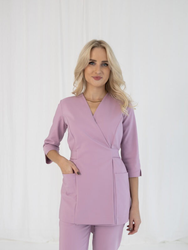 TUNIKA MEDYCZNA DAMSKA   - PREMIUM- LILIOWY RÓŻ