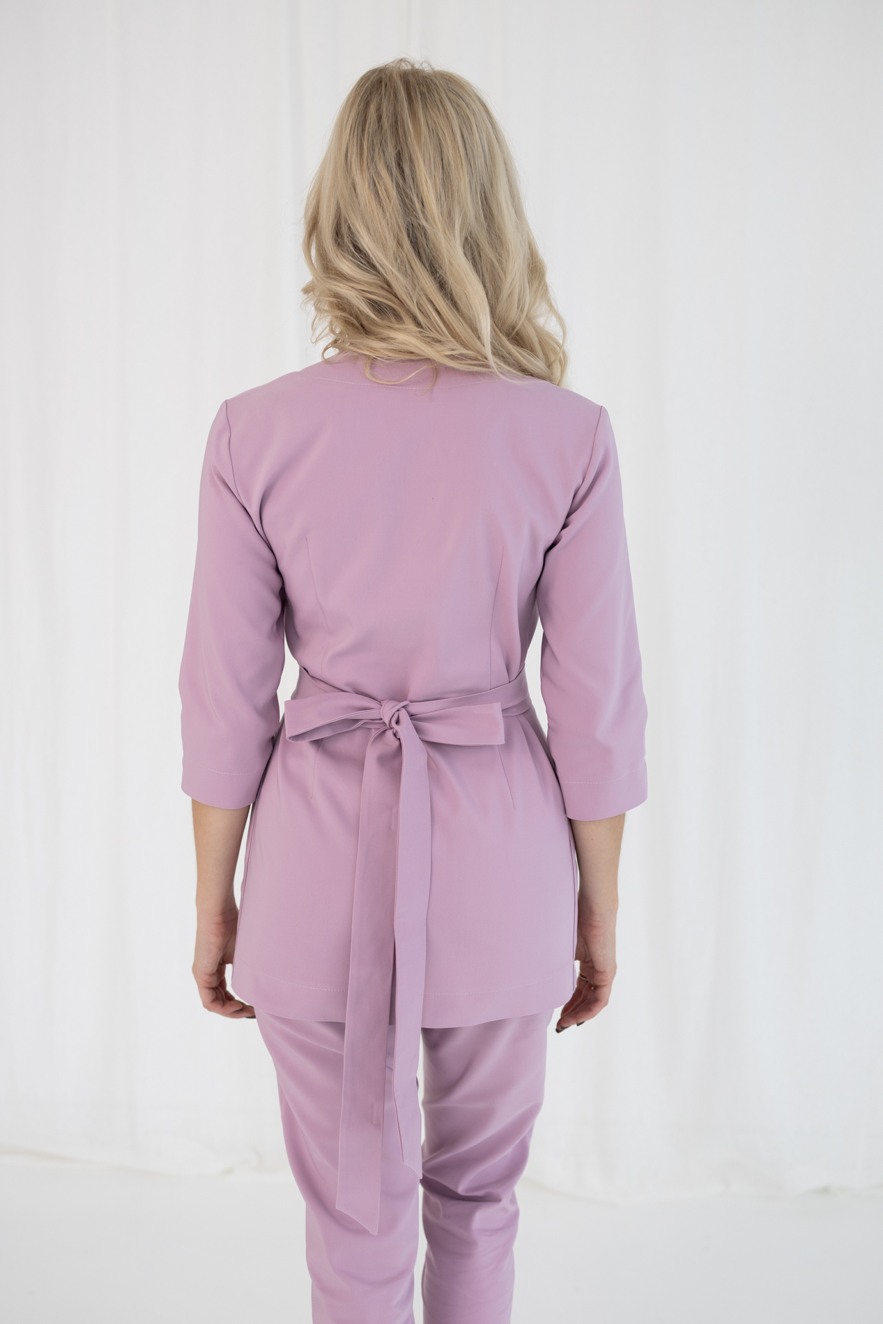 TUNIKA MEDYCZNA DAMSKA - PREMIUM- LILIOWY RÓŻ - obrazek 3