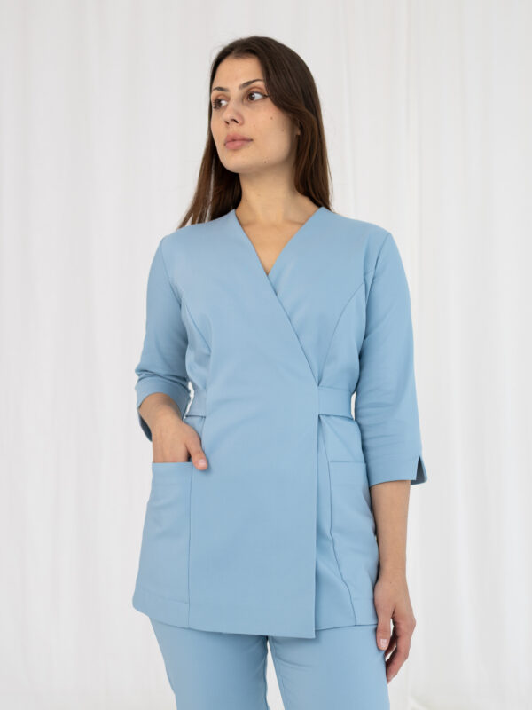 TUNIKA MEDYCZNA DAMSKA   - PREMIUM- MORSKI BŁĘKIT